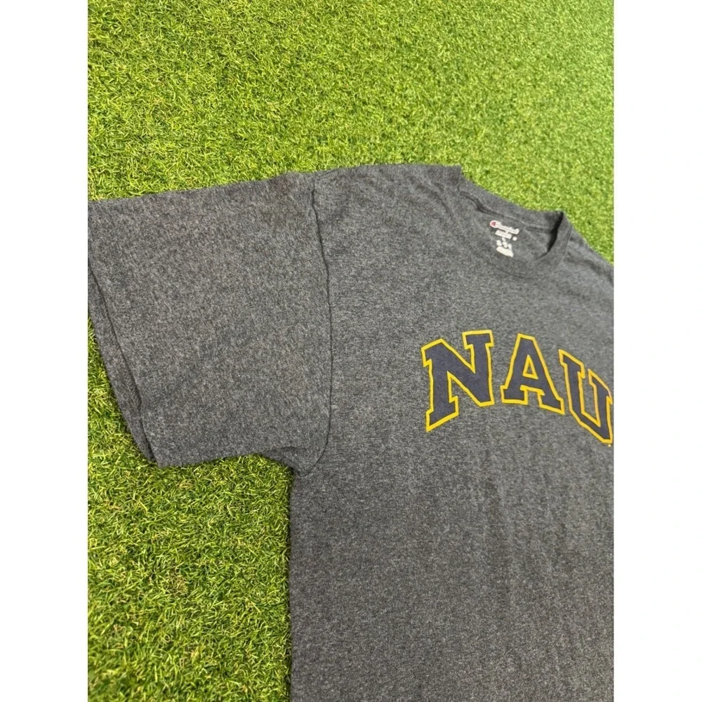Champion‎ NAU Northern Arizona University T-Shirt Mens Large Gray Heather Tee - Picture 3 of 8
